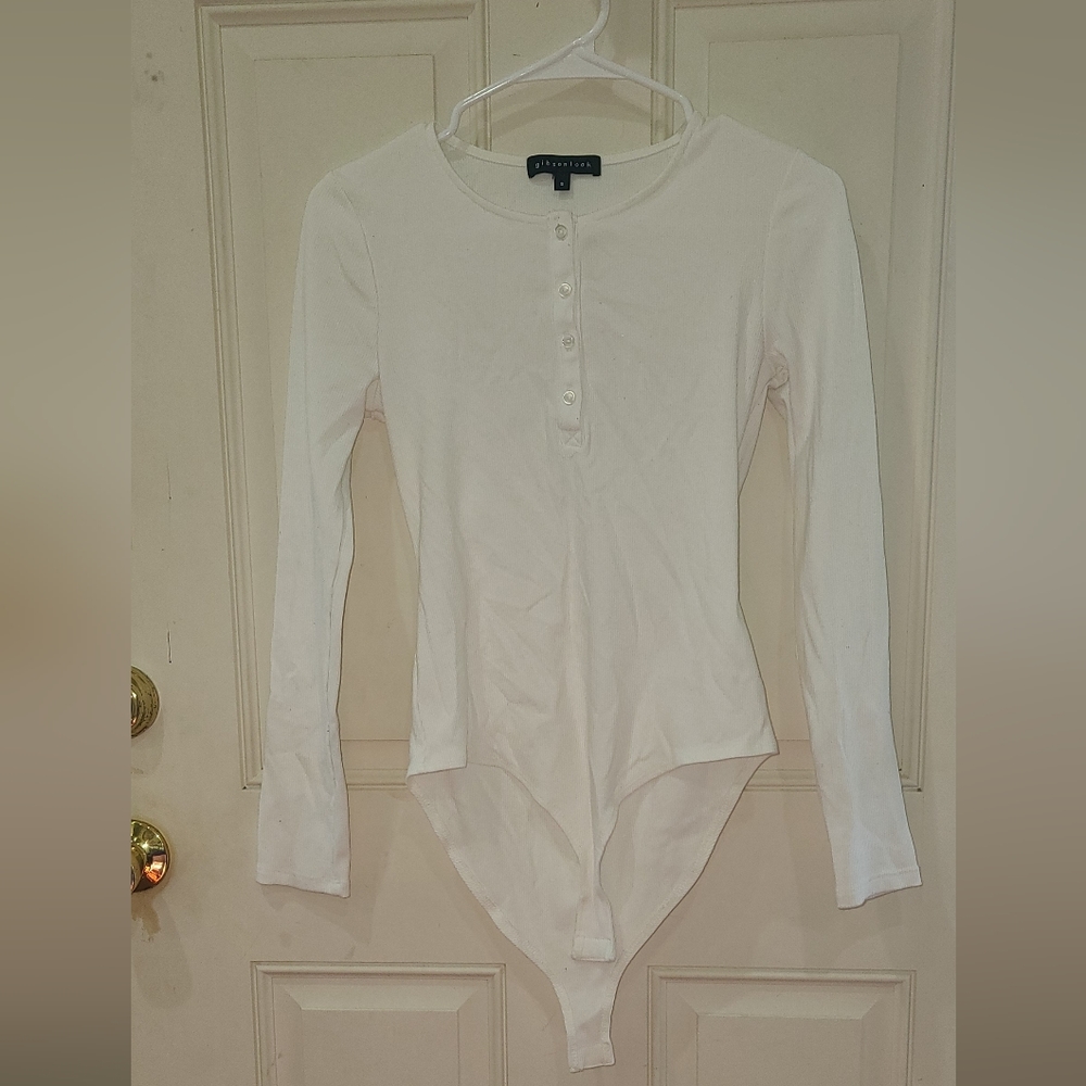 White long sleeve bodysuit
